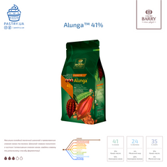 Шоколад Alunga™ 41% молочный (Cacao Barry), 1кг