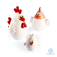 Kit Chicken Family KT155 plastic chocolate moulds (Pavoni)