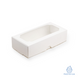 Коробка для Зефіру та інших десертів з віконцем 200×100×50мм біла (Vals)