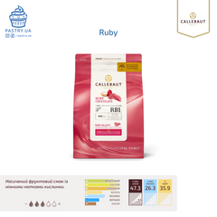 Шоколад Ruby RB1 47,3% (Callebaut), 400г