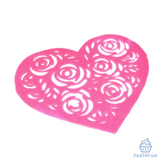 Трафарет "Трояндове серце" для шоколадного декору (LeVanille)