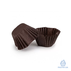 Square Paper Cups for Bonbons 30×30mm brown (Vals), 100pcs