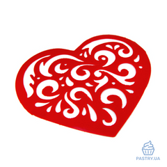 Stencils for chocolate decor "Patterned Heart" (LeVanille)