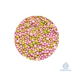 Sugar sprinkles, "Tea rose" mix (S&D pearls), 100g