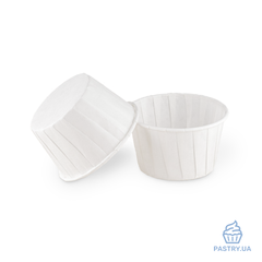 Paper Cups with a twisted side for Muffin Ø50mm white (Vals), 10pcs