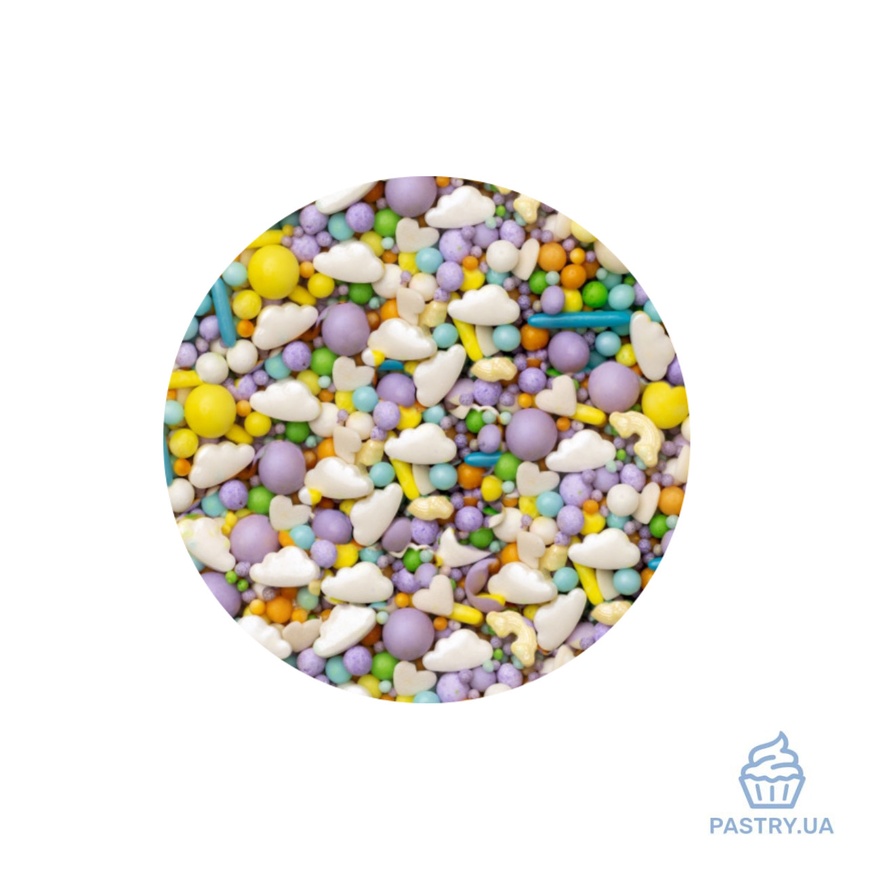 Sugar sprinkles, "Rainbow" mix (S&D pearls), 100g