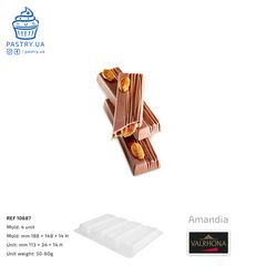 "Amandia" 10687 stick bar plastic mould (Valrhona)