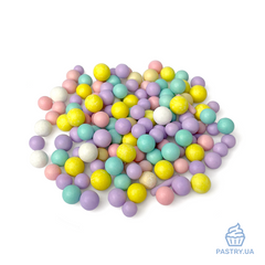 Цукровий декор Мікс "Пастель" – кульки 10мм (S&D pearls), 200г