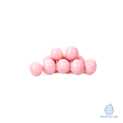 Драже для декору Рожеві Lux Pearls зі смаком Полуниці з білого шоколаду (Smet), 50г