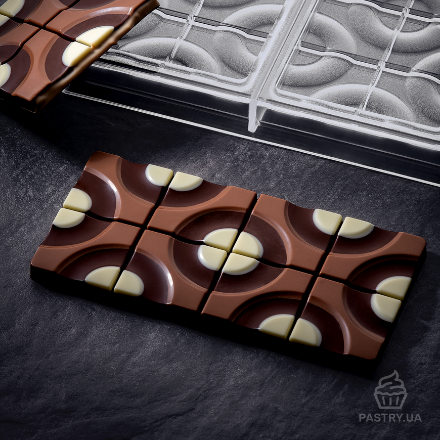 🍫 Форма Мишень PC5008 для шоколадных плиток поликарбонатная от Винсента Валли (Pavoni)