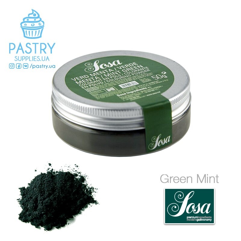 Mint Green hydrosoluble colouring powder (Sosa), 70g