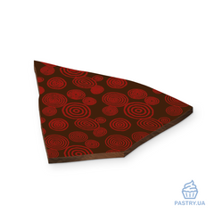 Трансфер Красные Кольца 40×25см для шоколада (Valrhona), 1шт