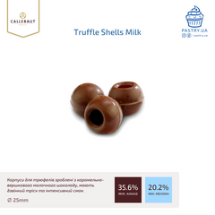 Chocolate Truffle Shells Milk 35,6% (Callebaut), 126pcs