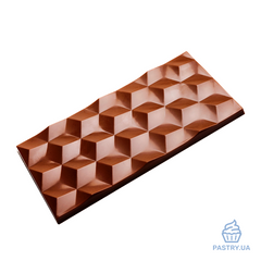 🍫 Tablet Facet CW2448 polycarbonate mould for chocolate bars (Chocolate World)