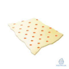 Orange Polka Dots 40×25cm Transfer sheet for chocolate (Valrhona), 1pcs