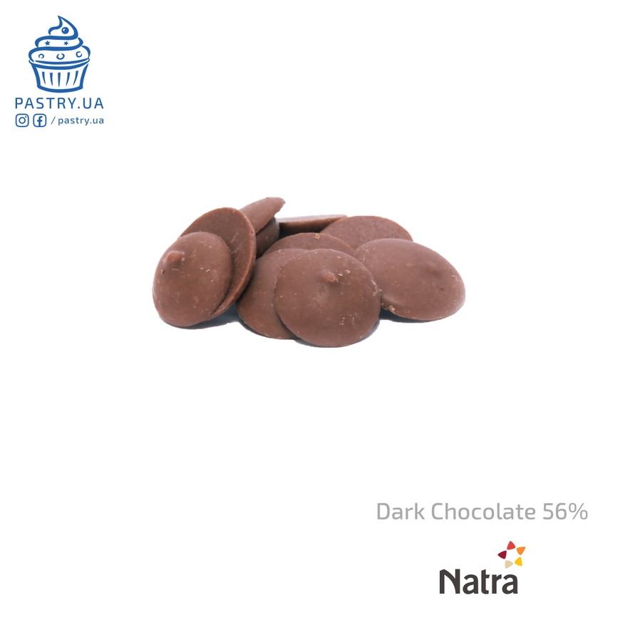 Шоколад Чорний 56% (Natra), 1кг