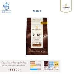 Шоколад № 823 молочный 33,6% (Callebaut), 100г
