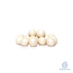 Драже для декора Белый Жемчуг Lux Pearls из белого шоколада (Smet), 50г
