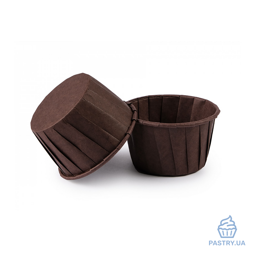 Paper Cups with a twisted side for Muffin Ø50mm brown (Vals), 10pcs