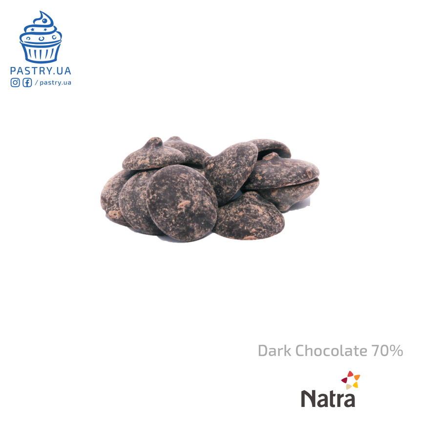 Шоколад Чорний 70% (Natra), 1кг