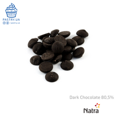 Шоколад Чорний 80,5% (Natra), 1кг